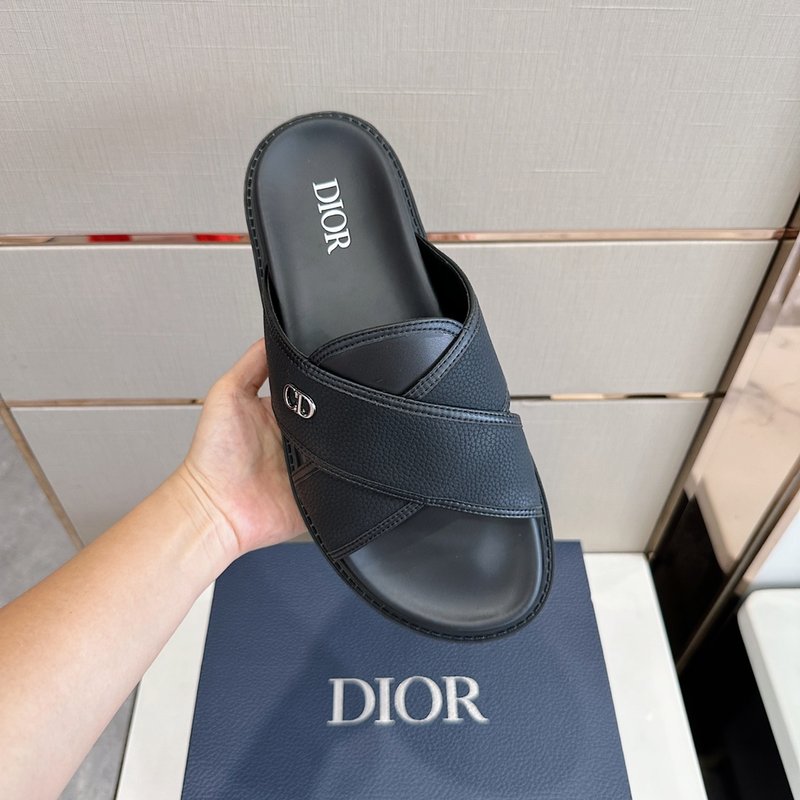 DIOR Aqua 남성 교차 밴드 슬리퍼 001-228419
