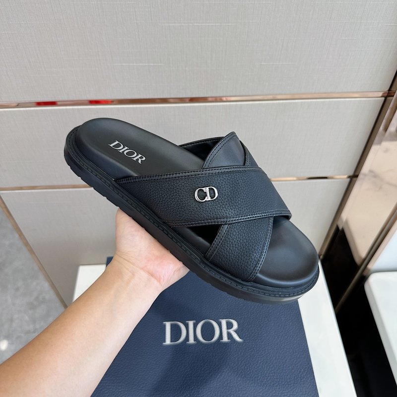 DIOR Aqua 남성 교차 밴드 슬리퍼 001-228419