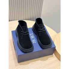 Dior 남성용 끈 묶음 스웨이드 하이톱 부츠 001-228430