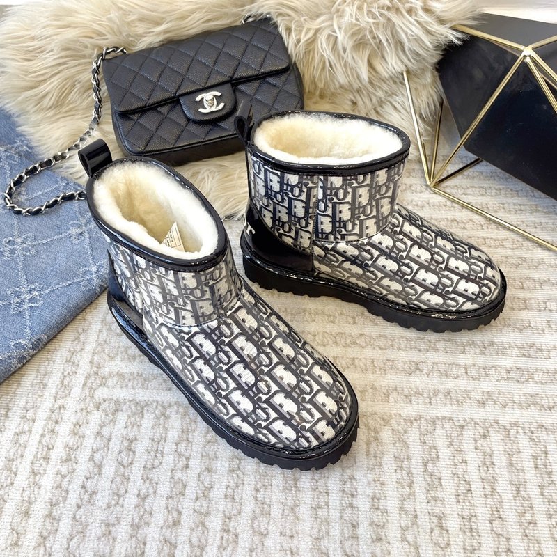 Dior PVC 자수 울 일체형 스노우 부츠 001-228434