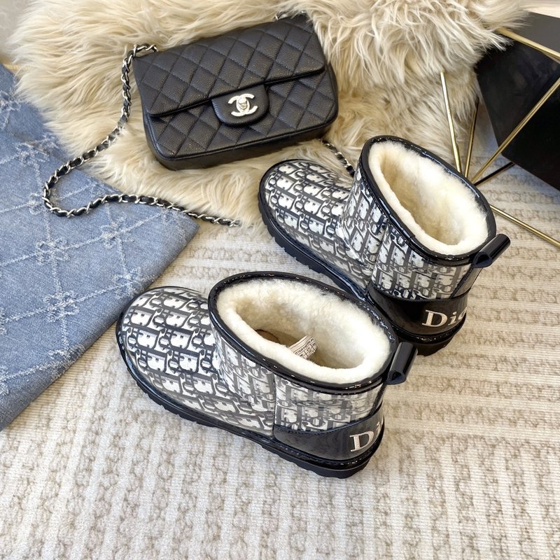 Dior PVC 자수 울 일체형 스노우 부츠 001-228434