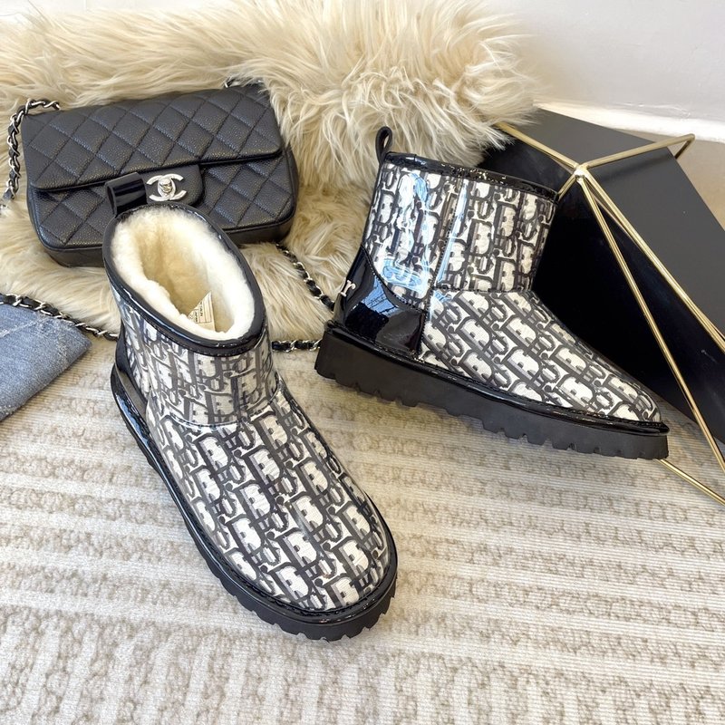 Dior PVC 자수 울 일체형 스노우 부츠 001-228434