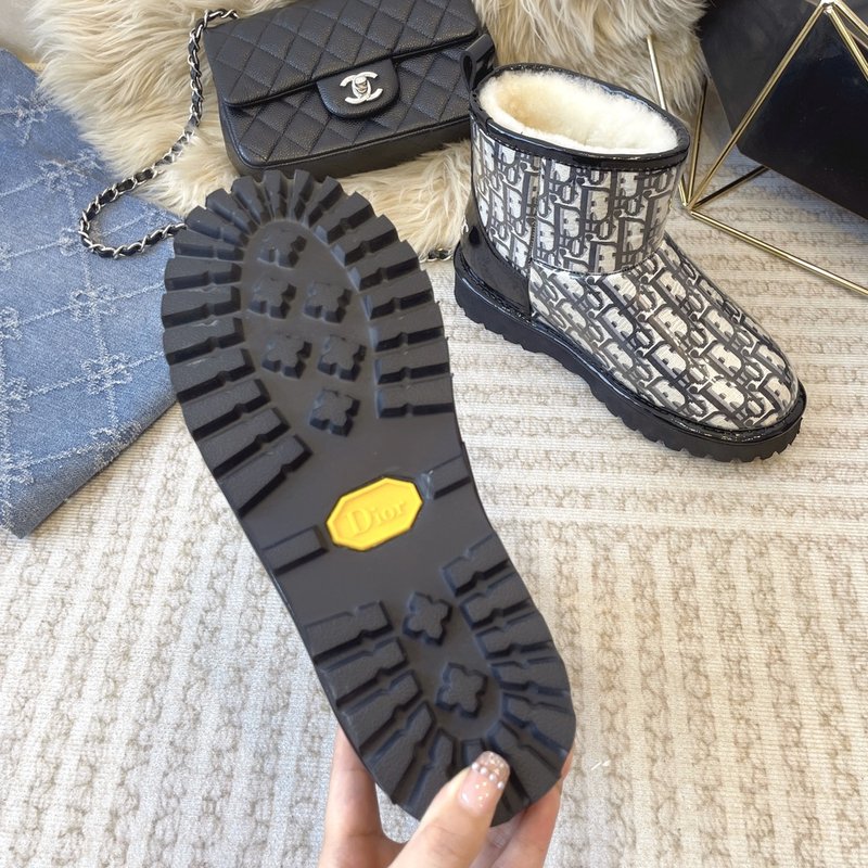 Dior PVC 자수 울 일체형 스노우 부츠 001-228434
