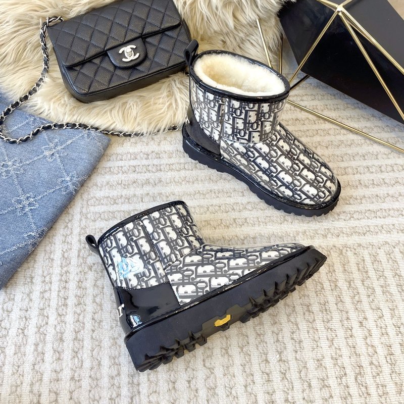 Dior PVC 자수 울 일체형 스노우 부츠 001-228434
