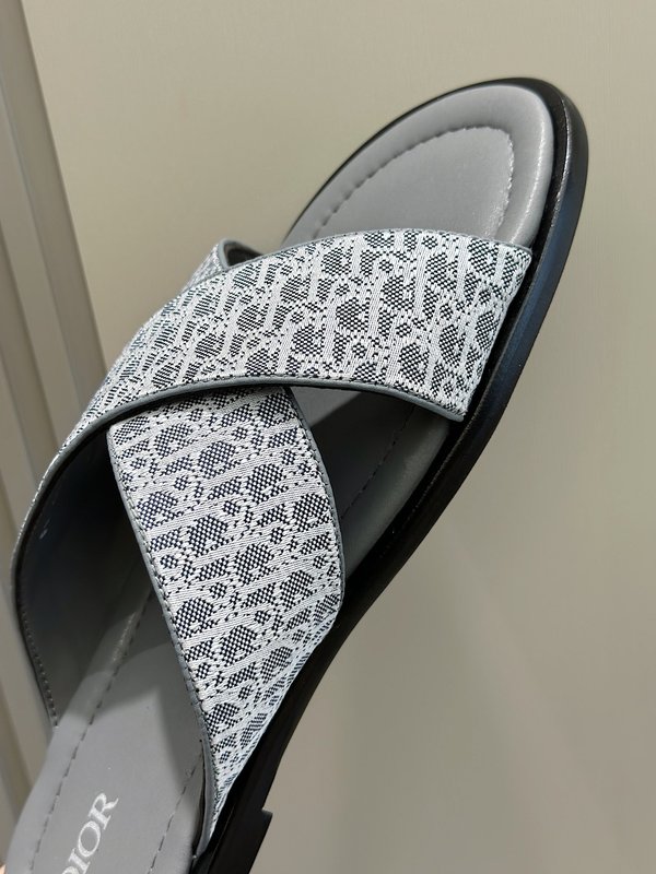 Dior Alias 남성 오블리크 프린트 가죽 슬리퍼 001-228447