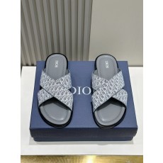Dior Alias 남성 오블리크 프린트 가죽 슬리퍼 001-228447