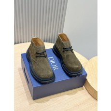 Dior 남성용 끈 묶음 스웨이드 하이톱 부츠 001-228453