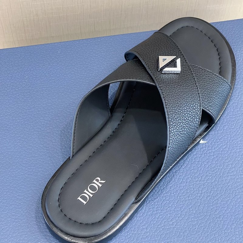Dior Alias 남성 그레인 가죽 슬리퍼 001-228461