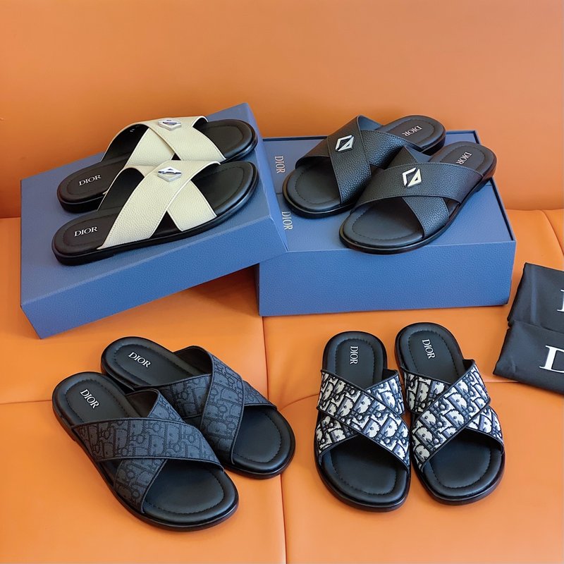 Dior Alias 남성 크로스 밴드 슬리퍼 001-228462