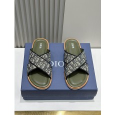 Dior Alias 남성 레더 프린트 슬리퍼 001-228476