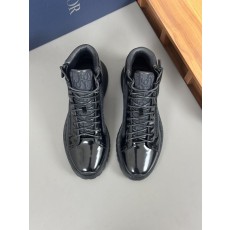 디올르 DIOR 하이탑 프린트 가죽 운동화 001-228482