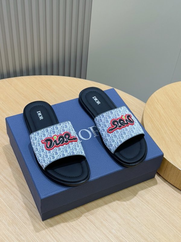 디올 알리아스 남성 가죽 슬리퍼 001-228518