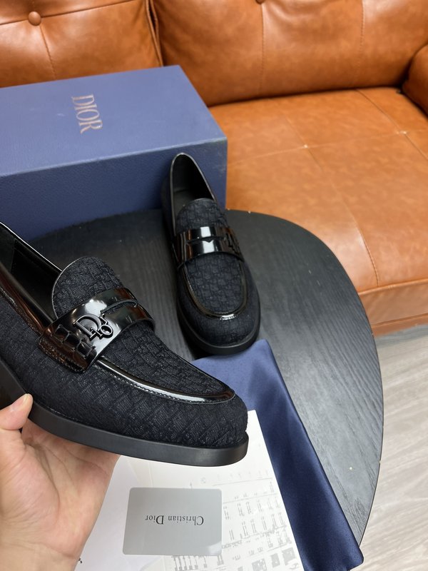 Dior 디올르 남성 블랙 로퍼 구두 001-228528