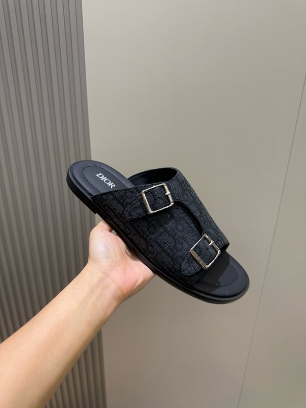 Dior Aqua 남성 오블리크 프린트 슬리퍼 001-228616