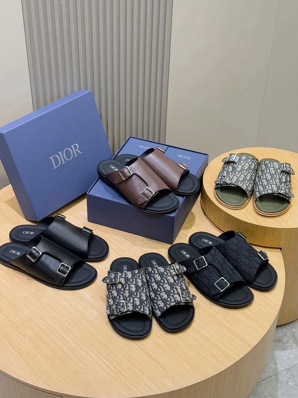 Dior Aqua 남성 오블리크 프린트 슬리퍼 001-228616