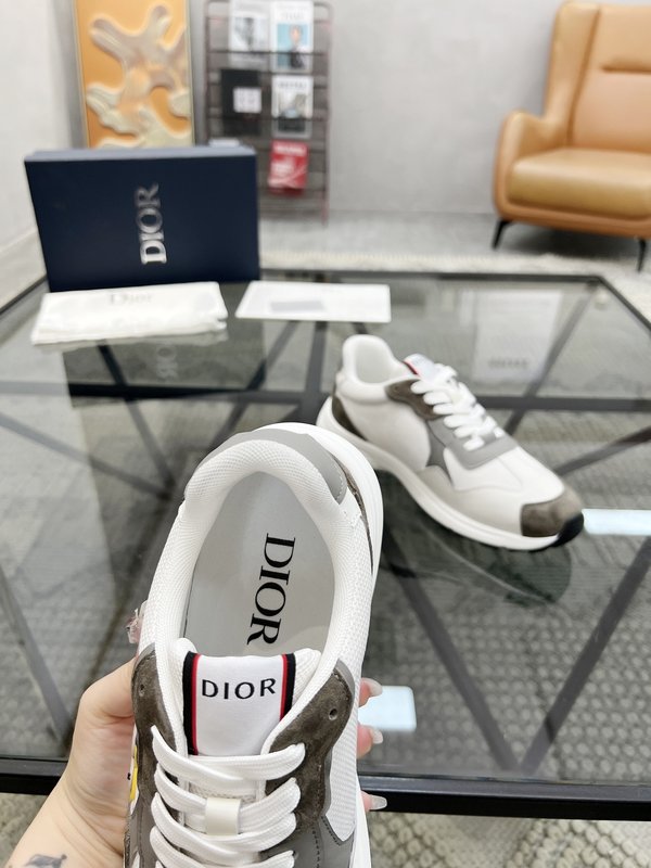 DIOR 디올 남성 레더 메쉬 스니커즈 001-228632