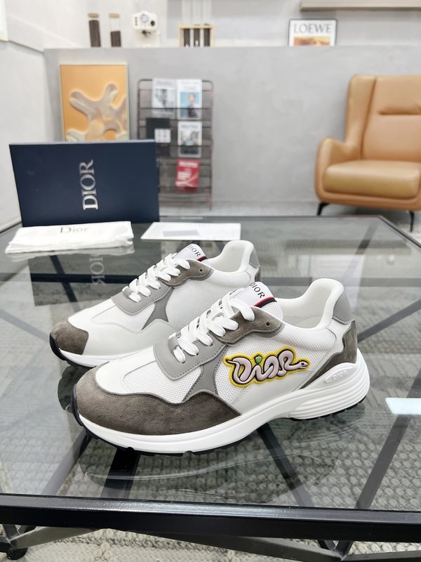 DIOR 디올 남성 레더 메쉬 스니커즈 001-228632