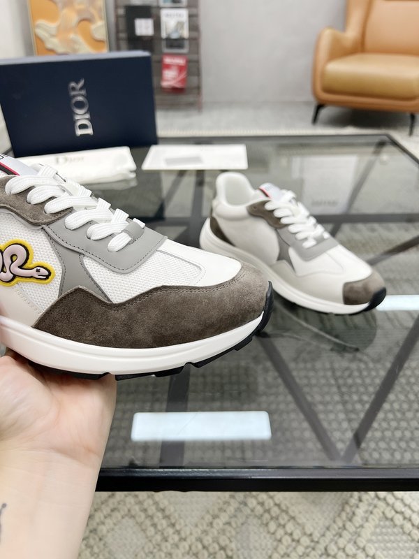 DIOR 디올 남성 레더 메쉬 스니커즈 001-228632
