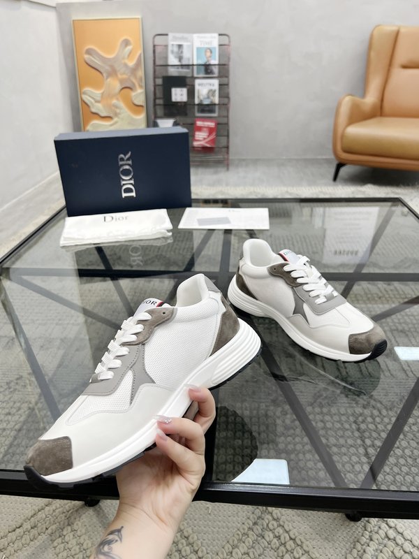 DIOR 디올 남성 레더 메쉬 스니커즈 001-228632