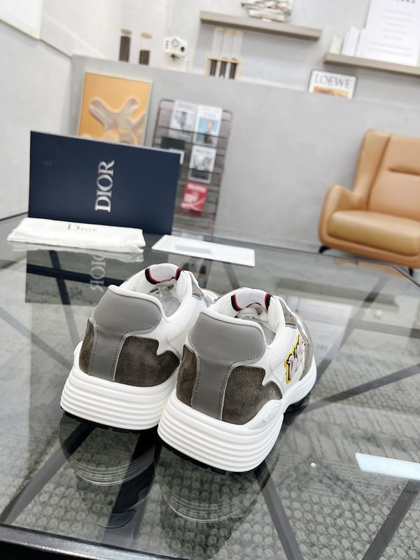 DIOR 디올 남성 레더 메쉬 스니커즈 001-228632
