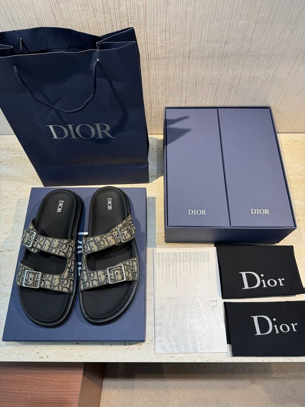 Dior Aqua 남성 크로스 밴드 패턴 슬리퍼 001-228698