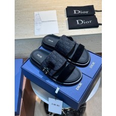 DIOR Aqua 남성 소 가죽 캔버스 슬리퍼 001-228702
