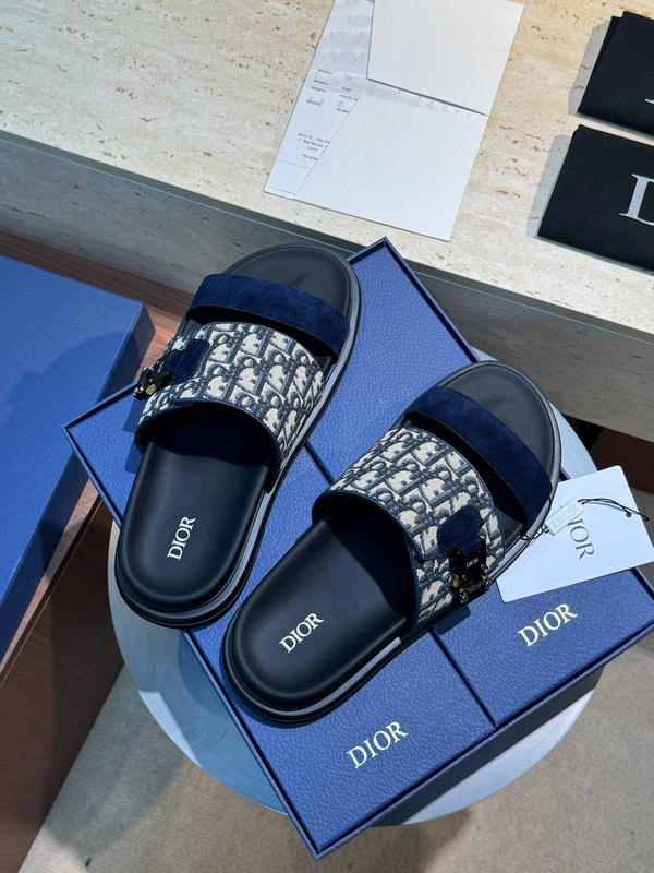 DIOR Aqua 남성 캔버스 슬리퍼 001-228703
