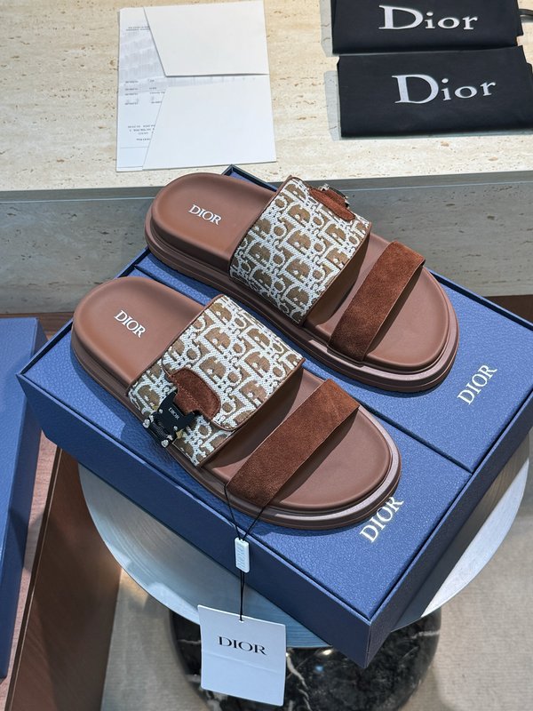 DIOR Aqua 남성 크로스 밴드 캔버스 샌들 001-228707