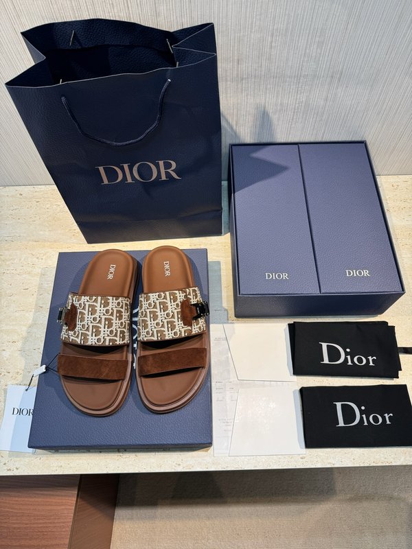 DIOR Aqua 남성 크로스 밴드 캔버스 샌들 001-228707