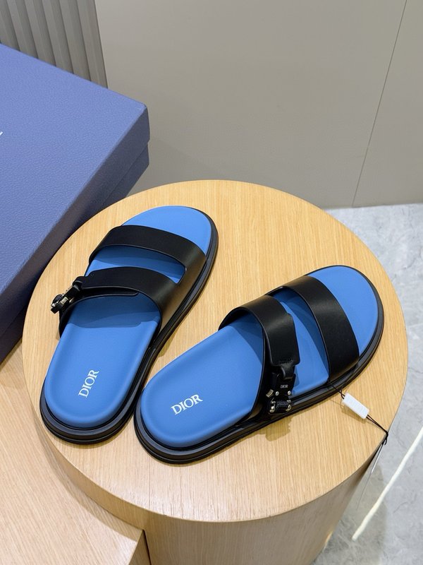 디올 아쿠아 남성용 교차 스트랩 캔버스 샌들 001-228710