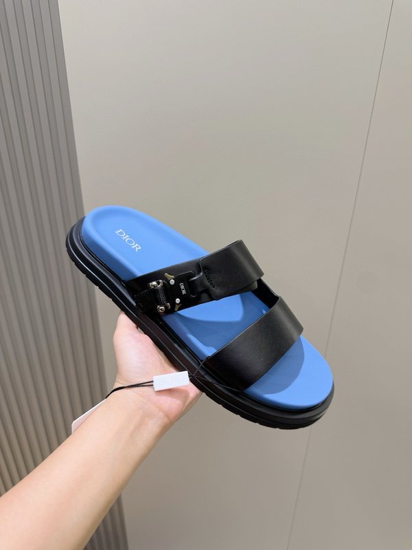 디올 아쿠아 남성용 교차 스트랩 캔버스 샌들 001-228710