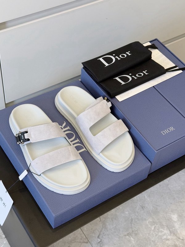 DIOR Aqua 남성 교차 스트랩 슬리퍼 001-228712