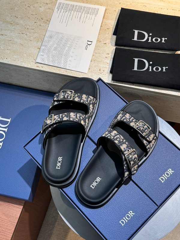Dior Aqua 남성 교차 밴드 캔버스 샌들 001-228717