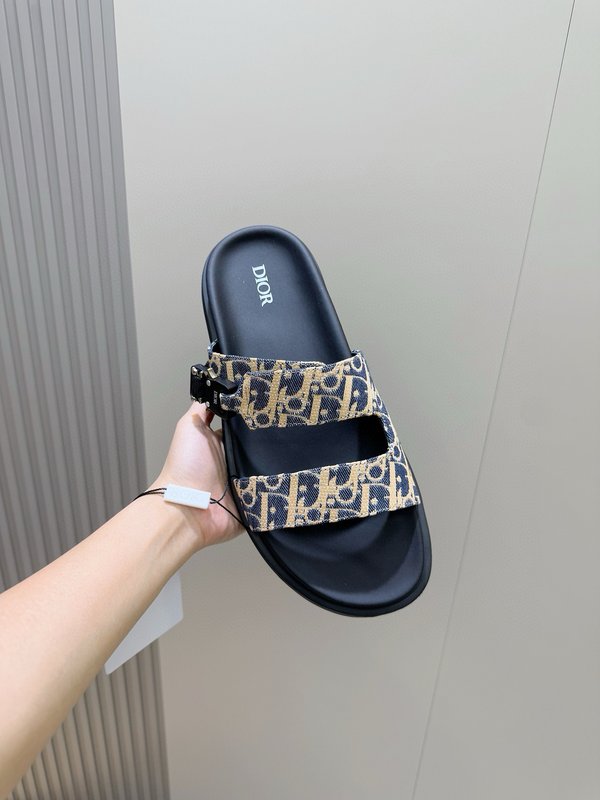 DIOR Aqua 남성 크로스 밴드 슬리퍼 샌들 001-228718