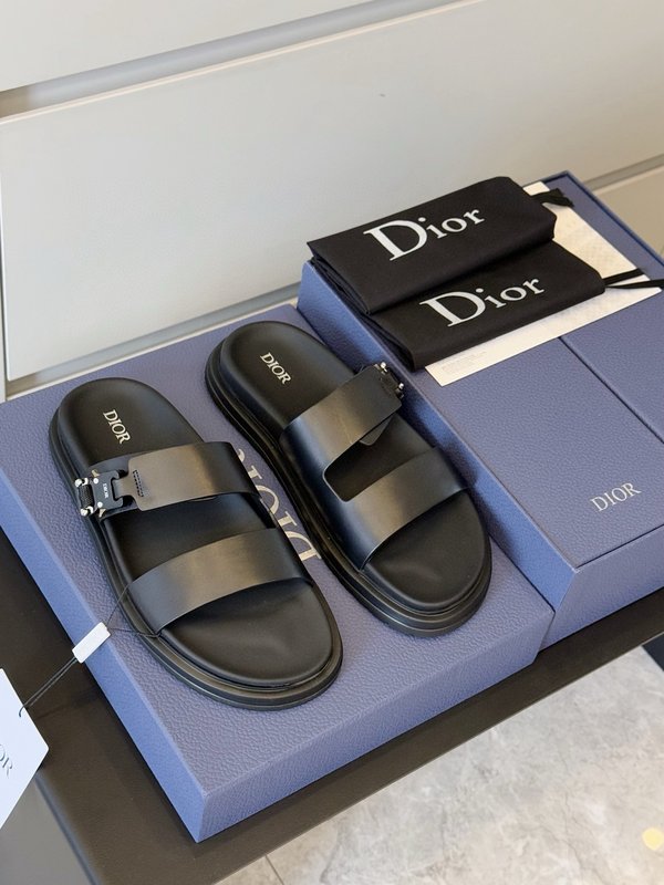 DIOR Aqua 남성 크로스 밴드 슬리퍼 001-228721