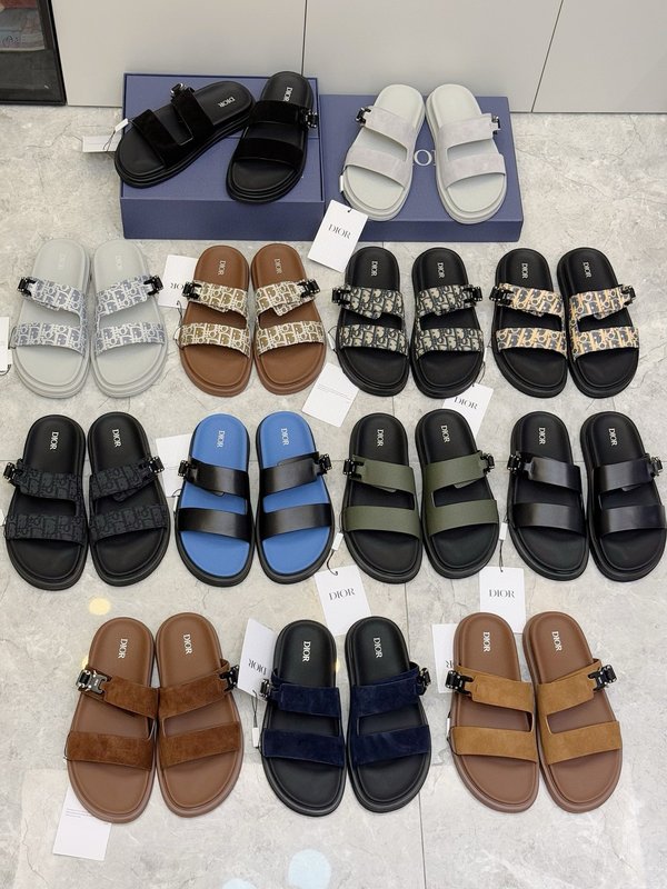DIOR Aqua 남성 크로스 밴드 슬리퍼 001-228721