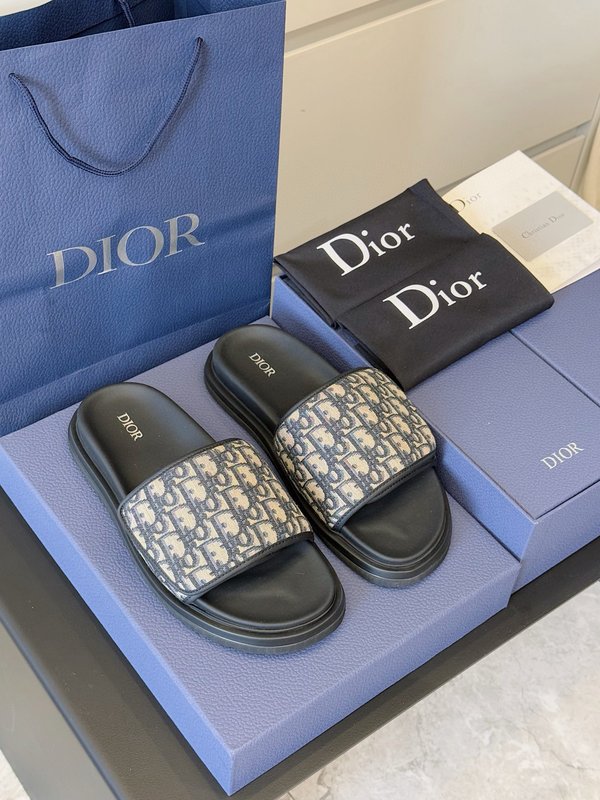Dior Aqua 남성 캔버스 슬리퍼 001-228736