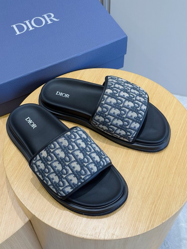 Dior Aqua 남성 캔버스 슬리퍼 001-228736