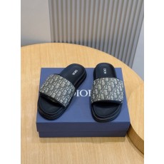 Dior Aqua 남성 CD 패턴 캔버스 슬리퍼 001-228738