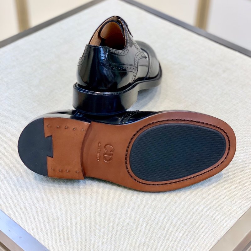 DIOR 남성 라운드 토 정장 레더 슈즈 001-228905