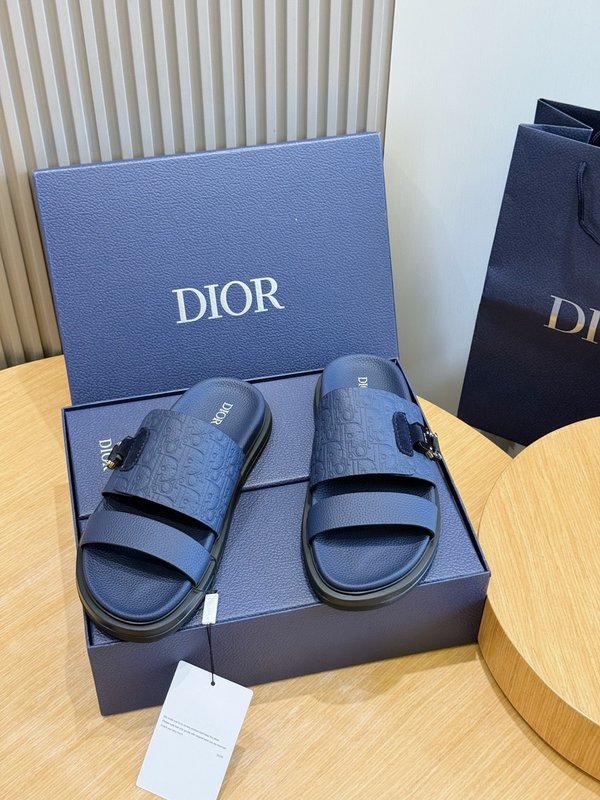DIOR Aqua 남성 크로스 밴드 슬리퍼 샌들 001-228968