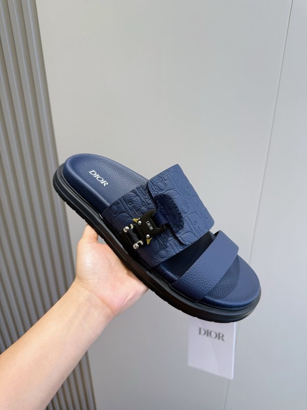DIOR Aqua 남성 크로스 밴드 슬리퍼 샌들 001-228968