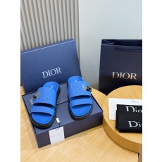 DIOR Aqua 남성 캔버스 교차 밴드 슬리퍼 001-228974