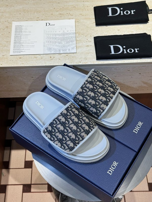 DIOR Aqua 남성 캔버스 크로스 슬리퍼 001-228980