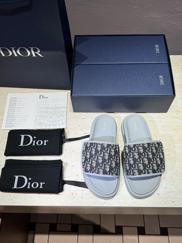 DIOR Aqua 남성 캔버스 크로스 슬리퍼 001-228980