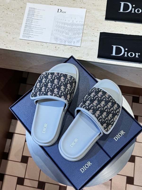 DIOR Aqua 남성 캔버스 크로스 슬리퍼 001-228980