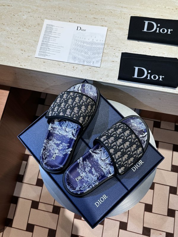 DIOR Aqua 남성 프린트 슬리퍼 001-228981