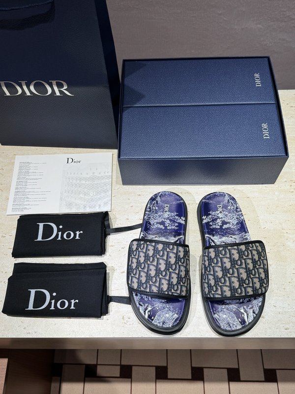 DIOR Aqua 남성 프린트 슬리퍼 001-228981
