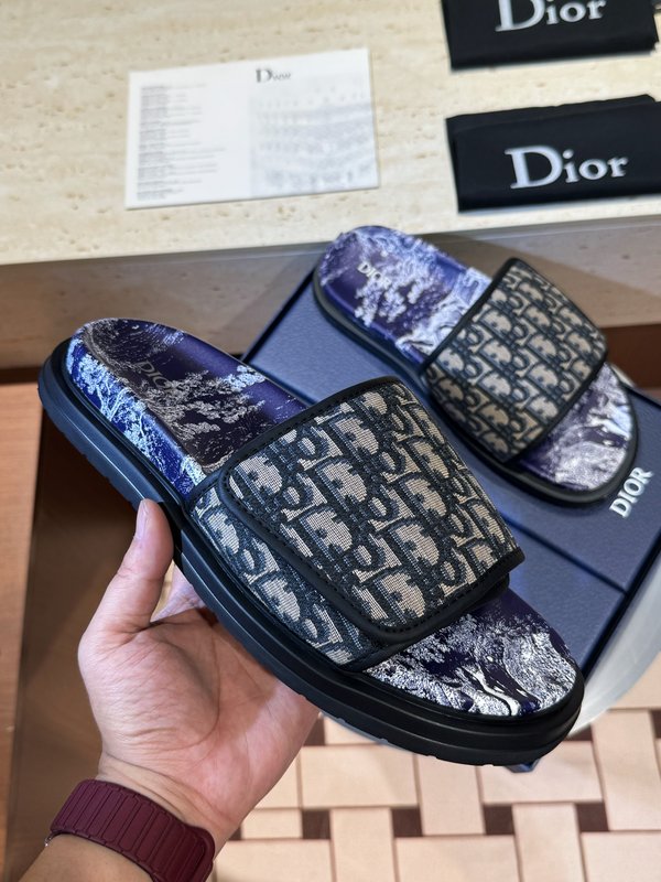 DIOR Aqua 남성 프린트 슬리퍼 001-228981