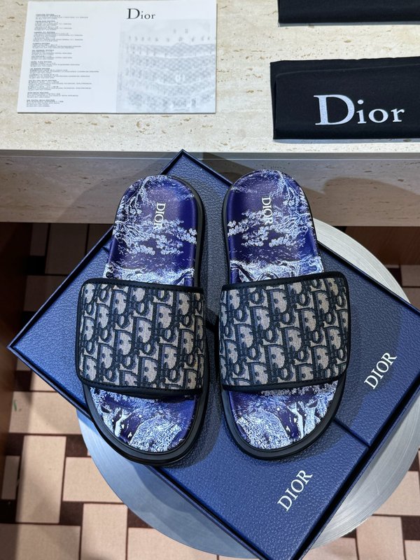 DIOR Aqua 남성 프린트 슬리퍼 001-228981